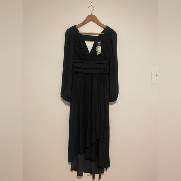 NWT Anthropologie Size 2 Black V-Neck Dress - Picture 1 of 11